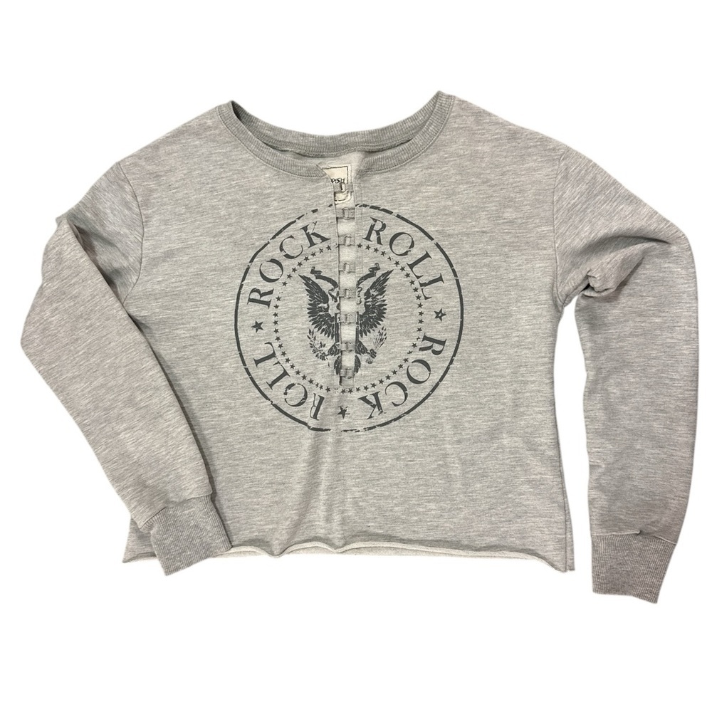 Modish Rebel Buckle Sweatshirt Cropped
